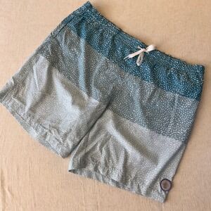 Chubbies Mens Swim Trunks XXL Blue White Speckled Colorblock 7 In Inseam Shorts